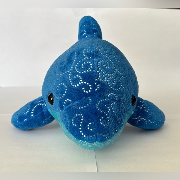 Sparkling Blue Dolphin Plush Toy - Picture 4 of 4